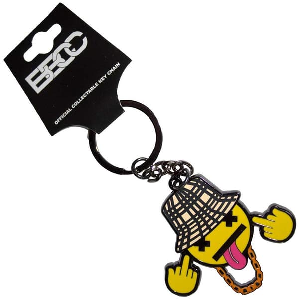 Bad Boy Chiller Crew Keychain: Disrespectful Emoji
