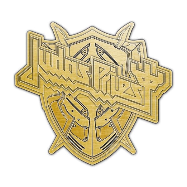 JUDAS PRIEST PIN BADGE - INVINCIBLE SHIELD