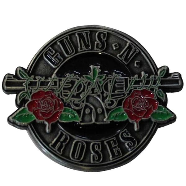 Guns N' Roses Pin Badge: Silver Circle Logo