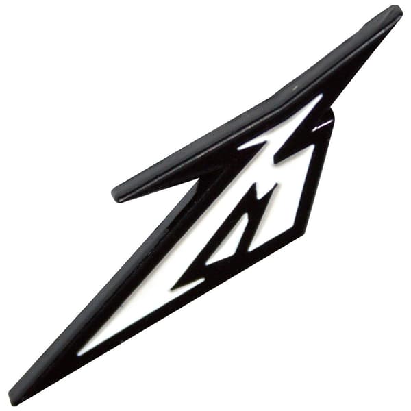 Metallica Pin Badge: Black & White M Logo
