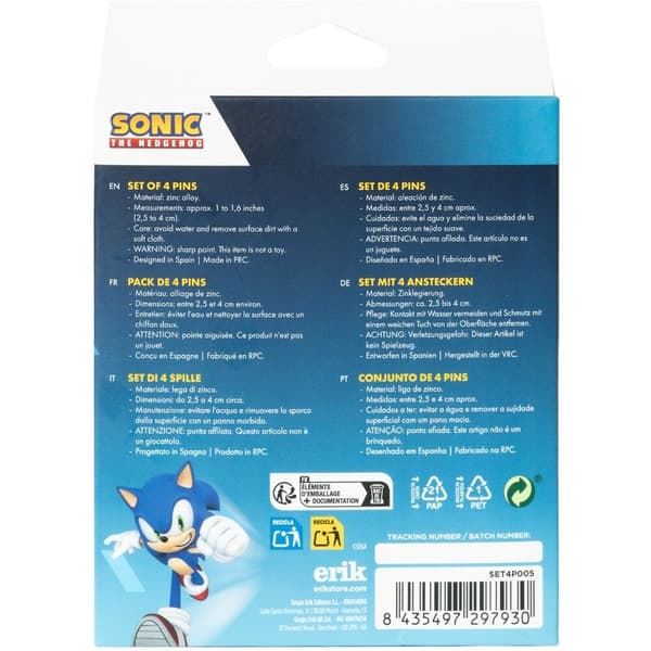 Sonic The Hedgehog 4 pin set