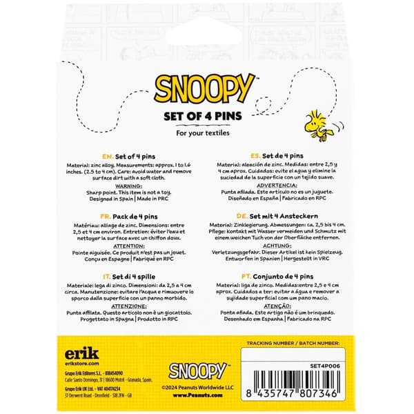 Snoopy 4 pin set