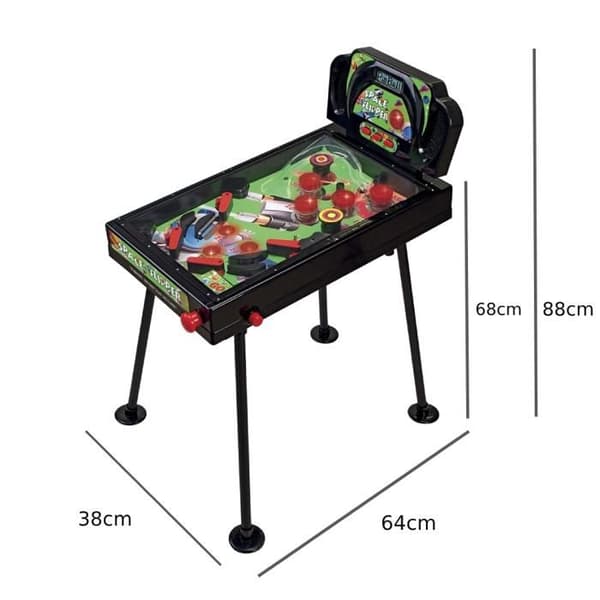 DEVESSPORT Pinball Space Flipper med fasta ben 64 x 38 x 88 cm