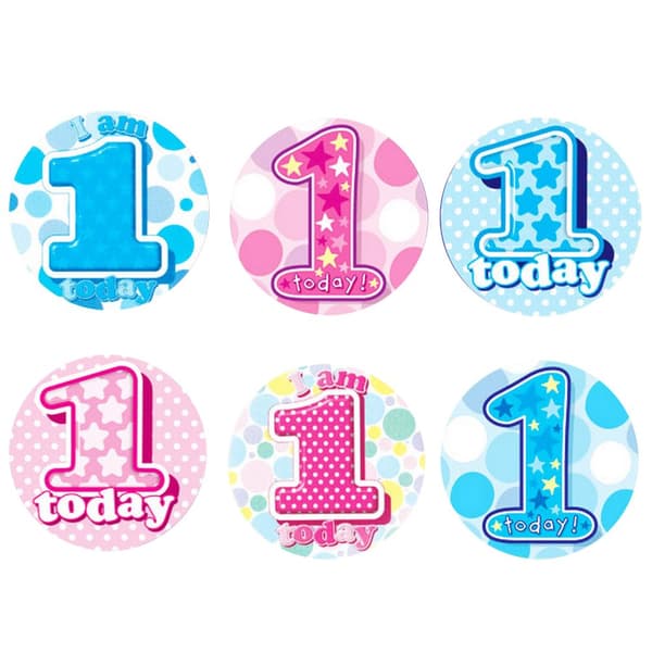Simon Elvin Various Ages (1-17) Small Badges (Pack Of 6)