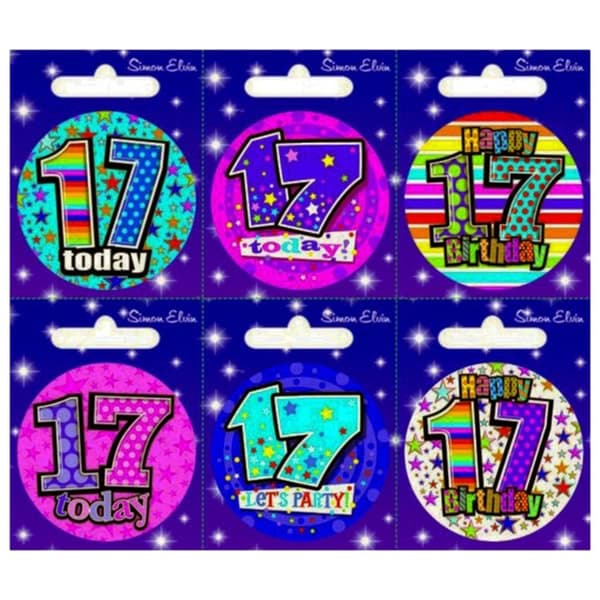 Simon Elvin Various Ages (1-17) Small Badges (Pack Of 6)