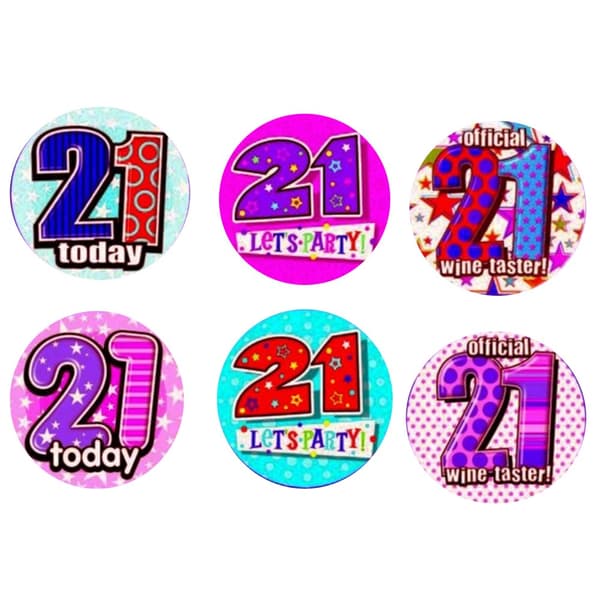 Simon Elvin Various Ages (1-17) Small Badges (Pack Of 6)