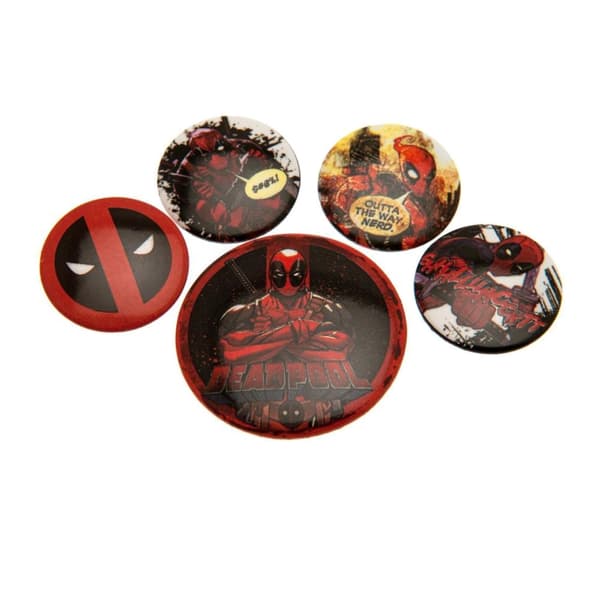 Deadpool Button Badge Set (Set Of 5) Multi-colour One Size
