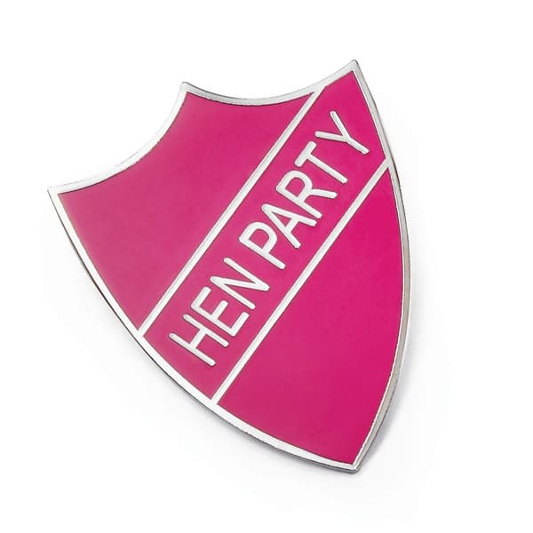 Bristol Novelty Womens/Ladies Hen Party School Badge Hot Pink/Silver One Size