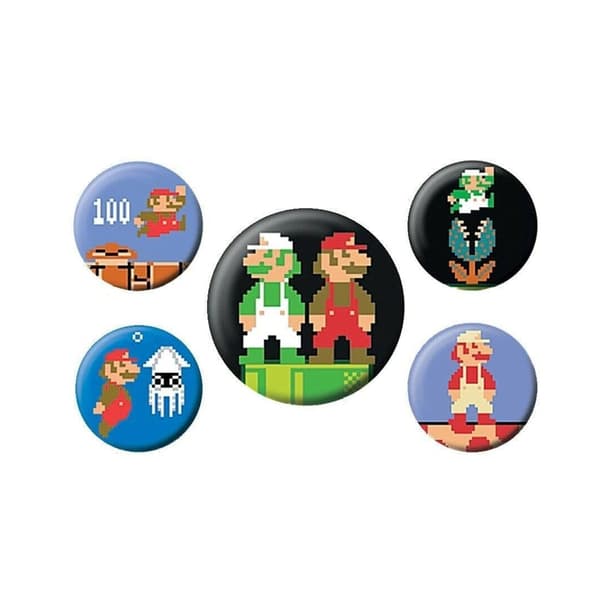 Super Mario Badge Set (Pack of 5)