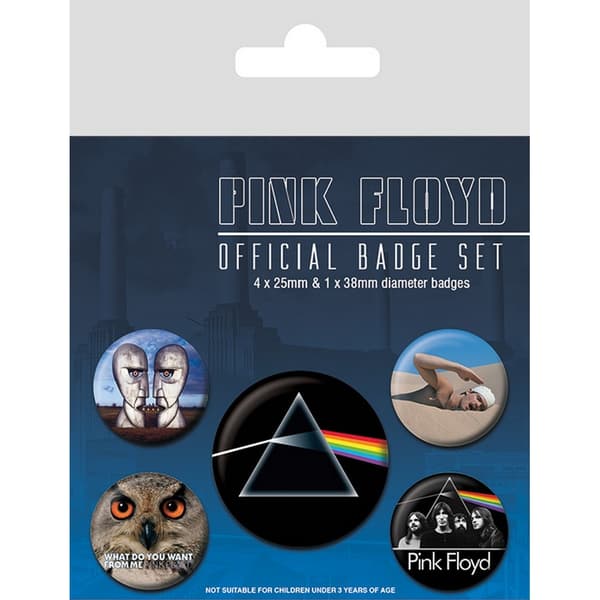 Pink Floyd Badge Set (Pack of 5) Multicoloured One Size