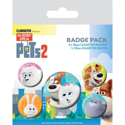The Secret Life Of Pets For Pets Sake Badge Set (Pack of 5)