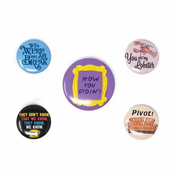 Friends Quote Badge (Pack of 5) Multicoloured One Size