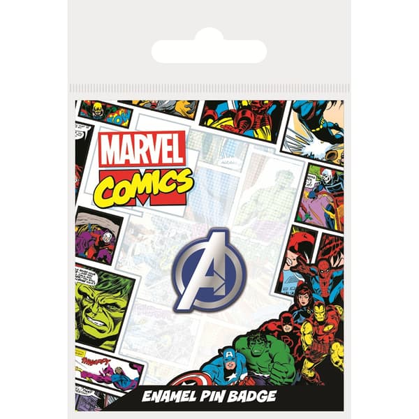 Avengers Enamel Logo Badge Blue/Silver One Size