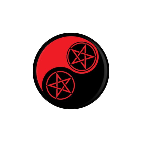 Grindstore Pentagram Yin Yang märke Black/Red One Size