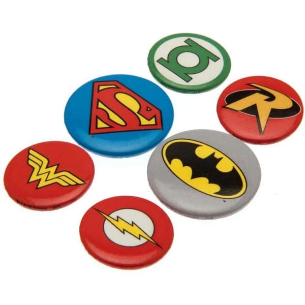 DC Comics Badge Set (Pack of 6) Multicoloured One Size