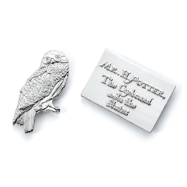 Harry Potter Brev Hedwig Badge Sæt (pakke med 2) Silver One Size
