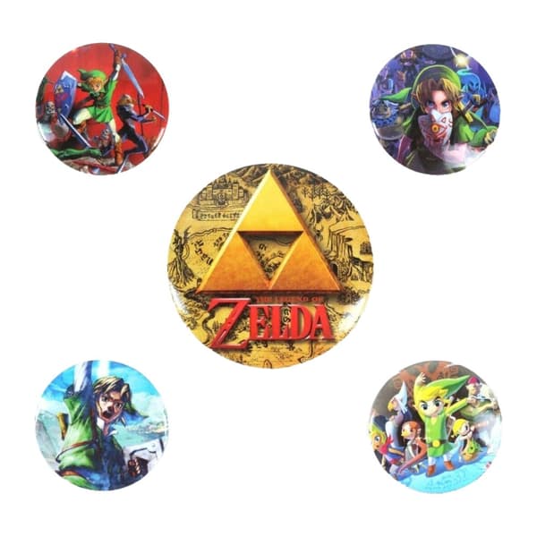 The Legend Of Zelda Classics Badge Set (Pack of 5) Multicoloured One Size