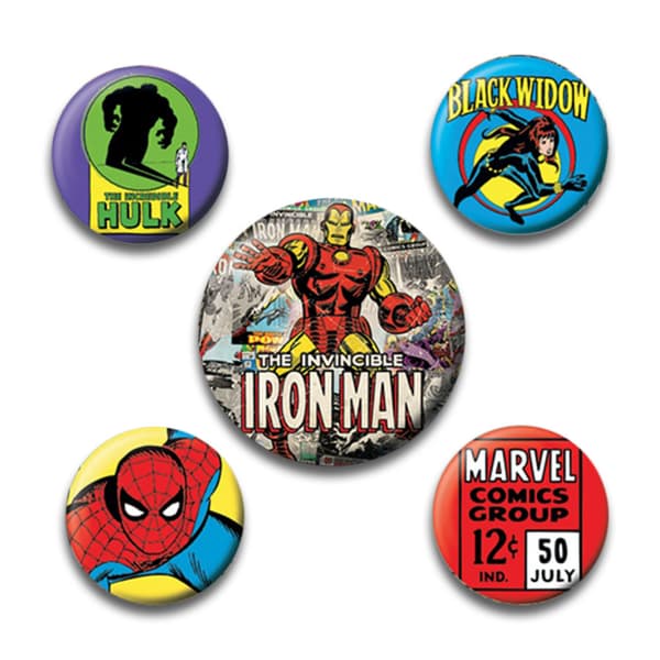 Marvel Iron Man märke (5 st.) Multicoloured One Size