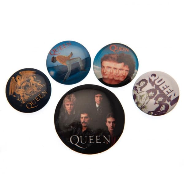 Queen Classic Badge Set (Pack of 5) Multicoloured One Size