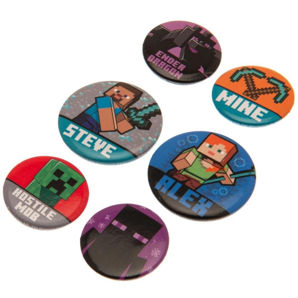 Minecraft Set med märken (6 st)
