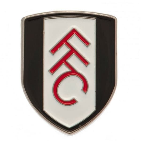 Fulham FC Enamel Crest Badge White/Black/Red One Size