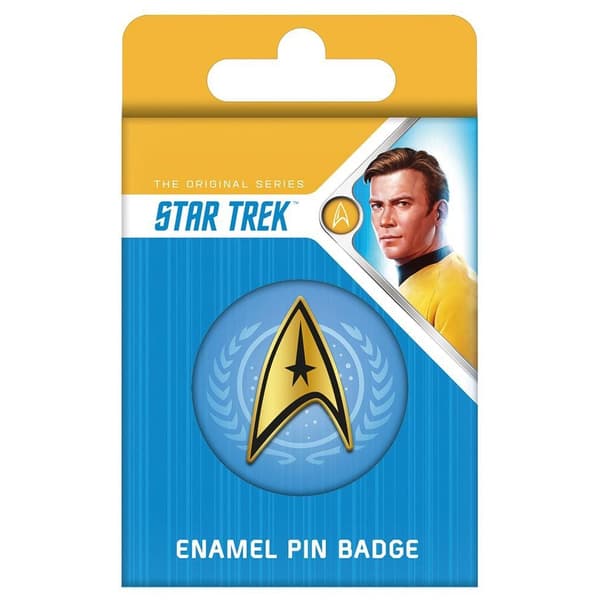 Star Trek Enamel Insignia Badge Yellow/Black/Blue One Size