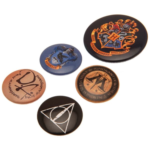 Harry Potter Set med Hogwarts-emblem (5 st)