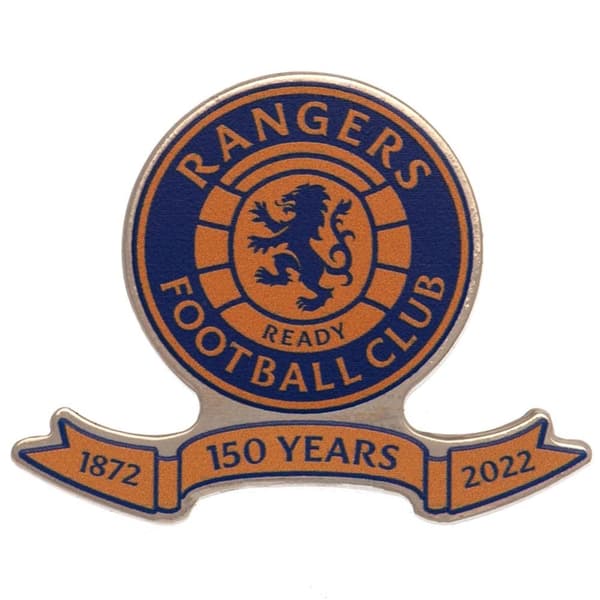 Rangers FC 150 Years Crest Badge Blue/Yellow One Size