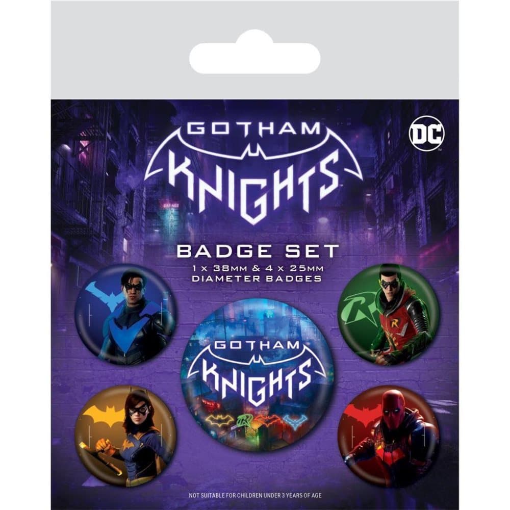 Gotham Knights Set med märken (förpackning med 5 st)