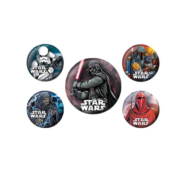 Star Wars Set med märken från den mörka sidan (5 st)