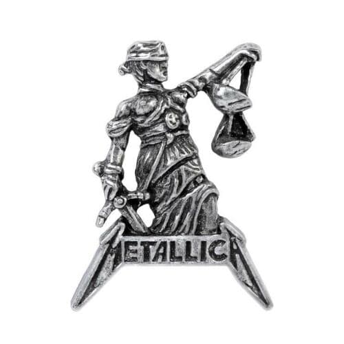 Metallica Justice For All 3D Badge Silver One Size