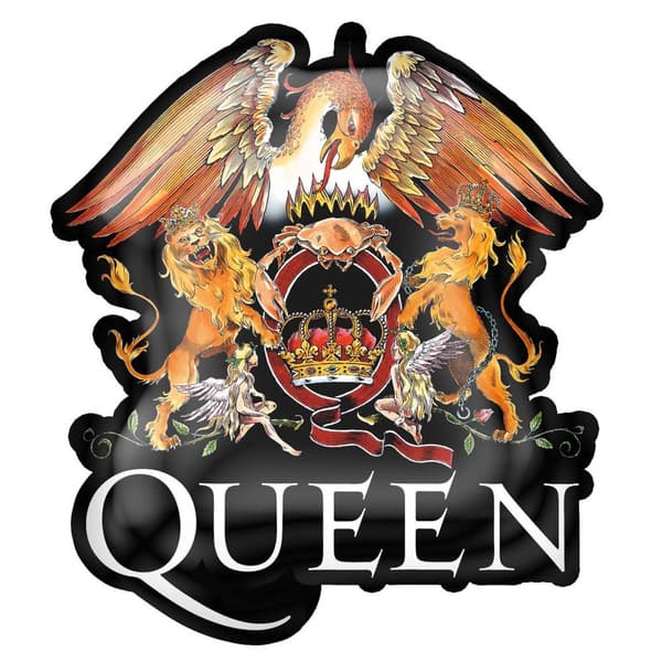 Queen Enamel Crest Badge Black/Orange One Size