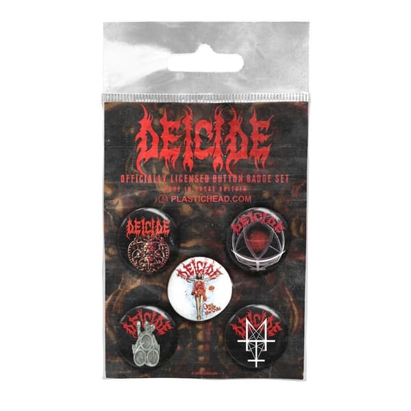 Deicide Badge Set (Pack of 5) Black/Red/White One Size
