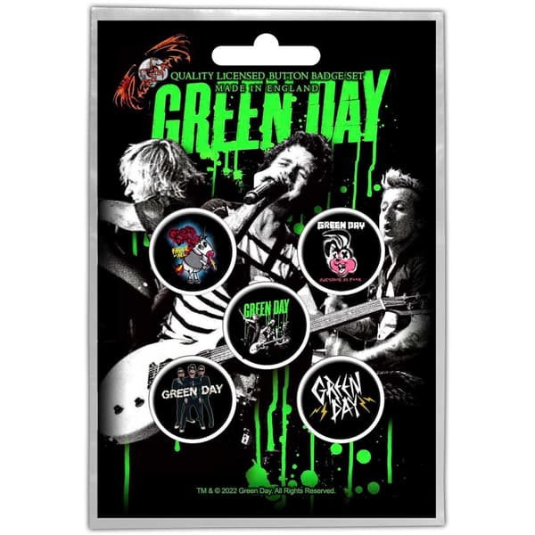 Green Day Revolution Badge Set (Pack of 5) Multicoloured One Size
