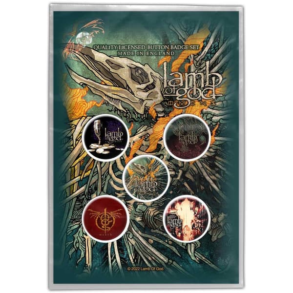 Lamb Of God Omens Badge Set (5 st) Multicoloured One Size