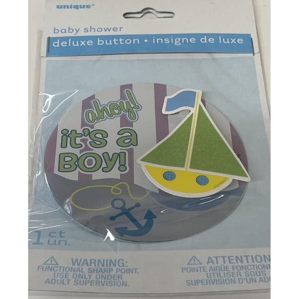 Unique Party It´s A Boy Baby Shower Party Badge
