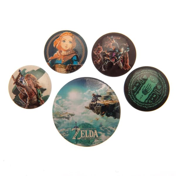 The Legend Of Zelda Tears Of The Kingdom Badge Set (Pack of 5) Multicoloured One Size