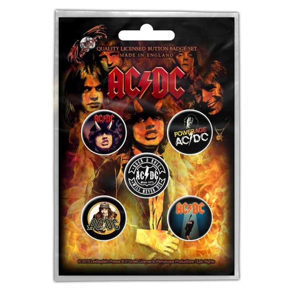 AC/DC Highway To Hell Badge (Pack of 5) Multicoloured One Size