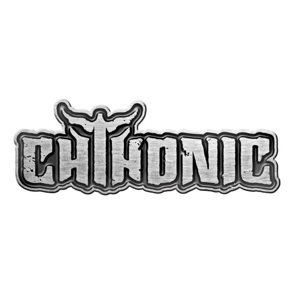 Chthonic Die Cast Logo Badge Silver/Black One Size