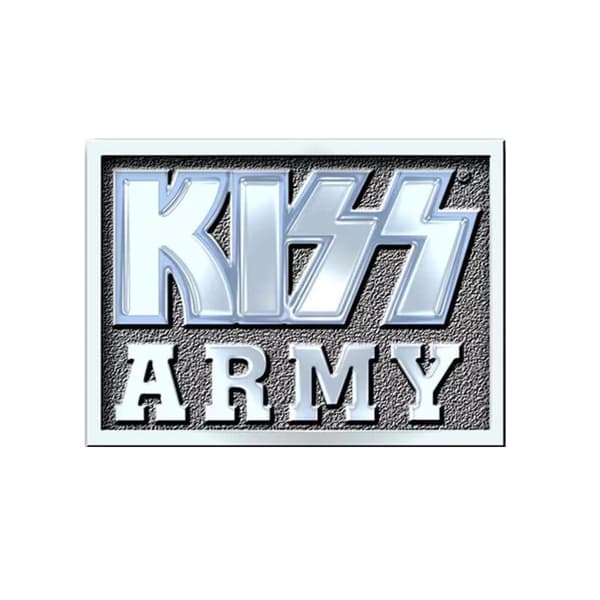 Kiss Army Block Badge Grey/Silver One Size