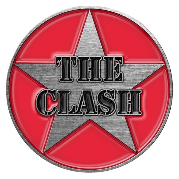 The Clash Logo Military Badge Red/Grey/Black One Size