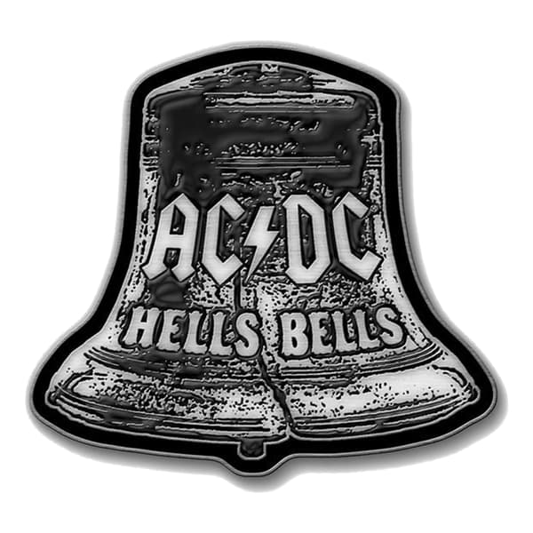 AC/DC Hells Bells Enamel Badge Black/Silver One Size