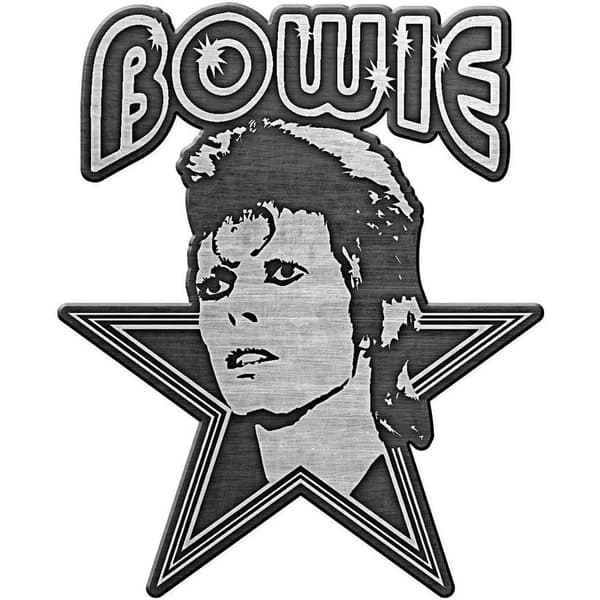 David Bowie Aladdin Sane Badge Black/Silver One Size