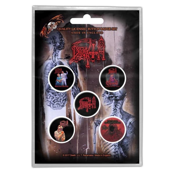 Death Albums Badge (Pack of 5) Multicoloured One Size
