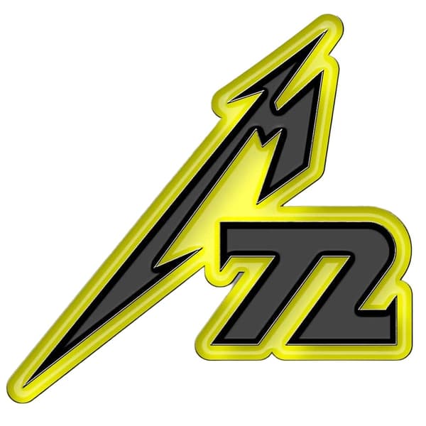 Metallica M72 Enamel Badge Yellow/Grey One Size