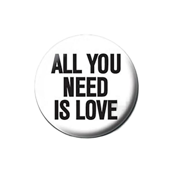 The Beatles All You Need Is Love Badge White/Black One Size