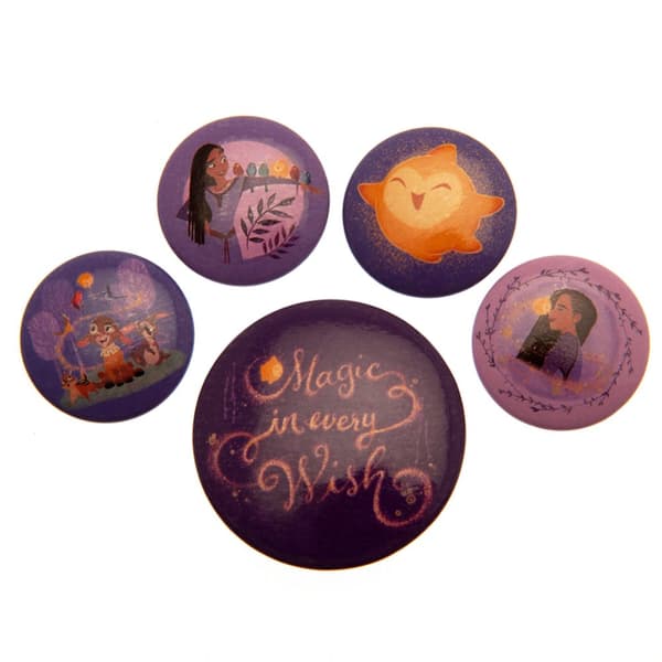 Wish Badge (Pack of 5) Purple One Size