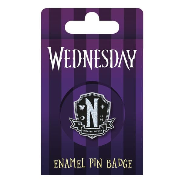 Wednesday Enamel Nevermore Academy Crest Badge