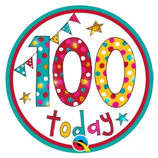 Rachel Ellen 100th Party Badge Multicoloured One Size