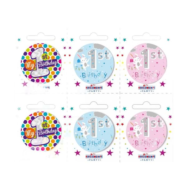 Apac 1:a födelsedagsmärke (6-pack) Multicoloured One Size
